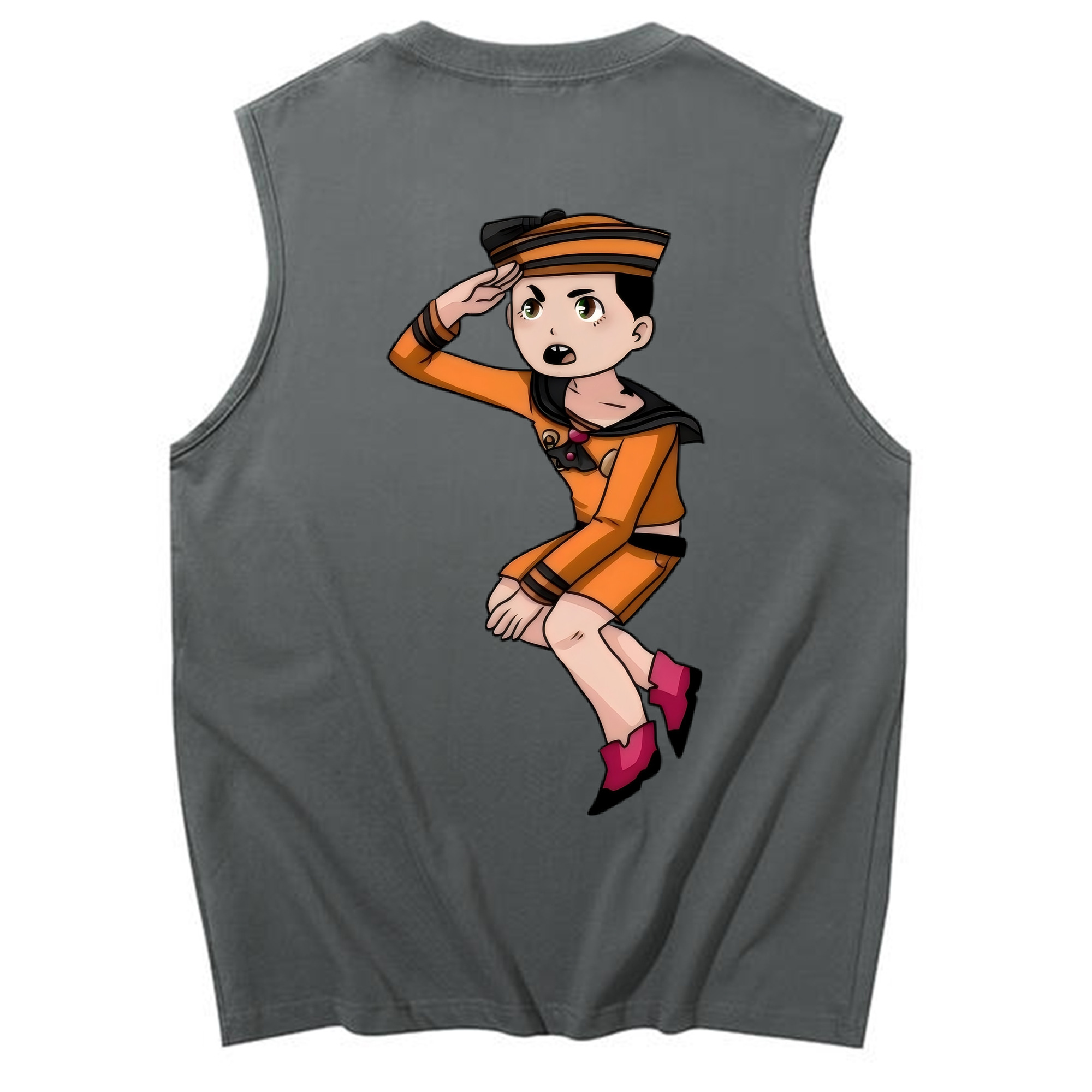 （画像用） ジョジョの奇妙な冒険 東方定助 JoJo's Bizarre Adventure Higashikata Josuke コットン100％タンクトップ（背面プリント）